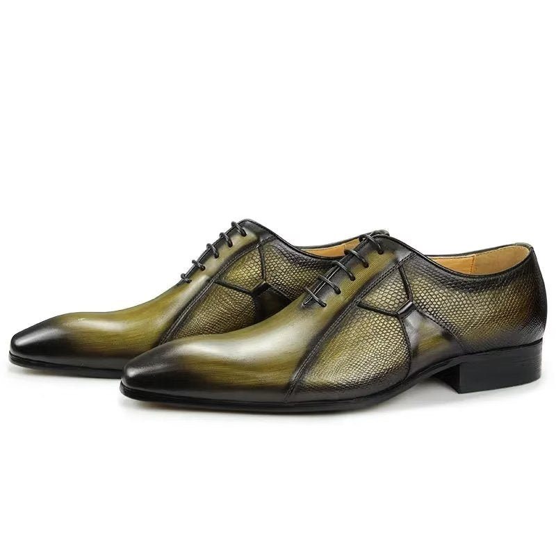 Pánské Společenské Boty Deluxe Leather Chicopulentní Svatební Brogues - Zelená