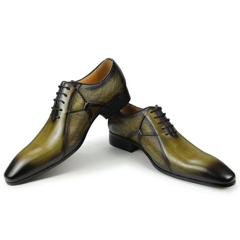 Pánské Společenské Boty Deluxe Leather Chicopulentní Svatební Brogues - Zelená