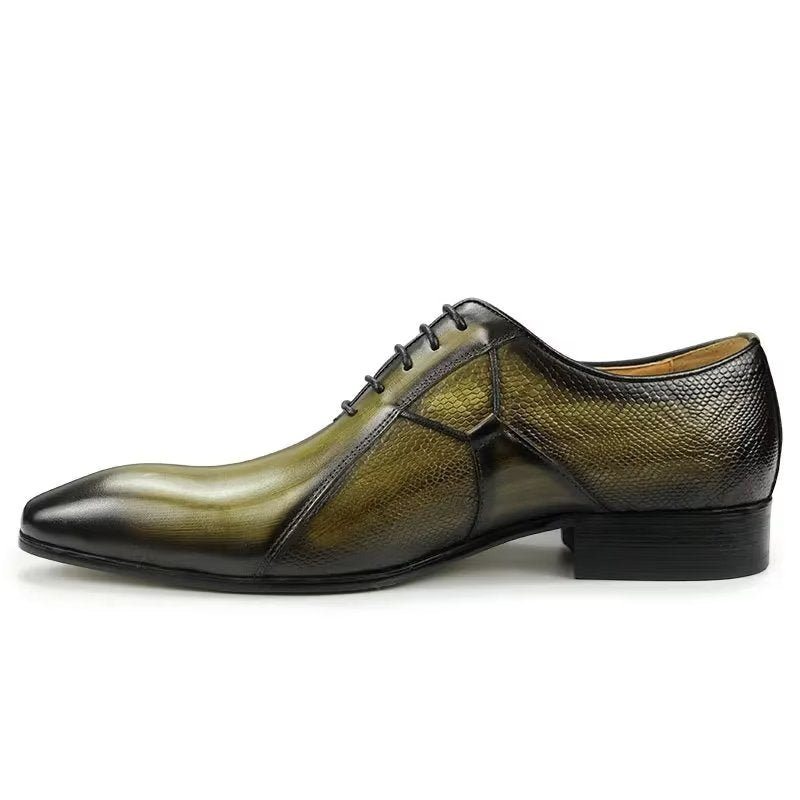 Pánské Společenské Boty Deluxe Leather Chicopulentní Svatební Brogues - Zelená