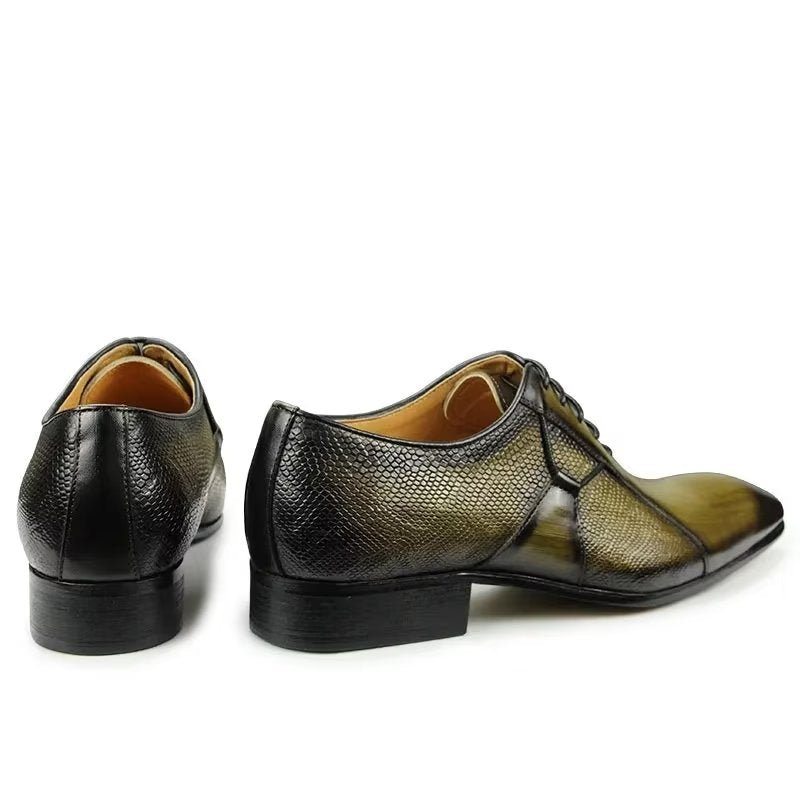 Pánské Společenské Boty Deluxe Leather Chicopulentní Svatební Brogues - Zelená