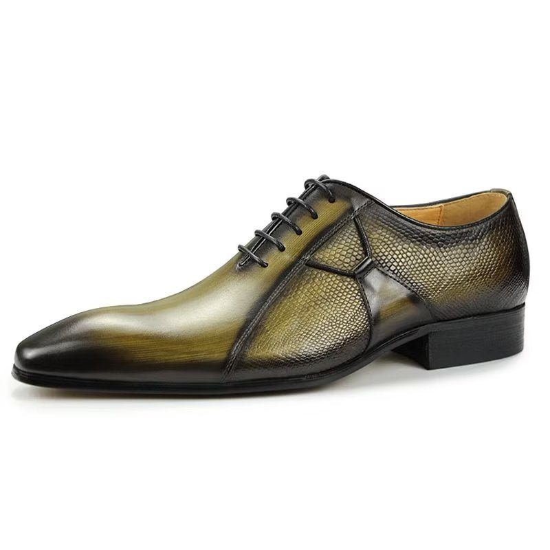 Pánské Společenské Boty Deluxe Leather Chicopulentní Svatební Brogues - Zelená