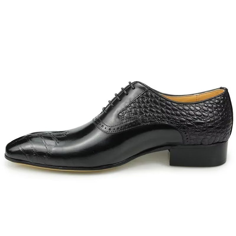 Pánské Společenské Boty Deluxe Leather Opulent Brogue Svatební Oxford - Černá