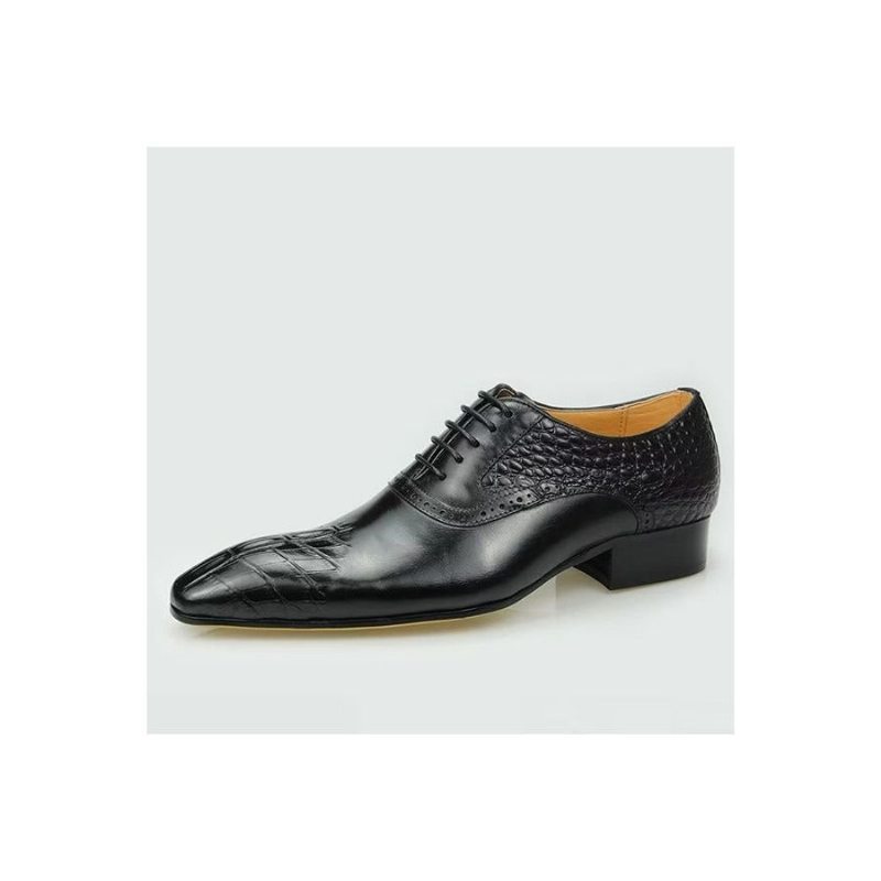 Pánské Společenské Boty Deluxe Leather Opulent Brogue Svatební Oxford - Černá