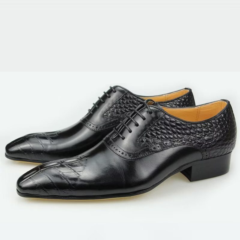 Pánské Společenské Boty Deluxe Leather Opulent Brogue Svatební Oxford - Černá