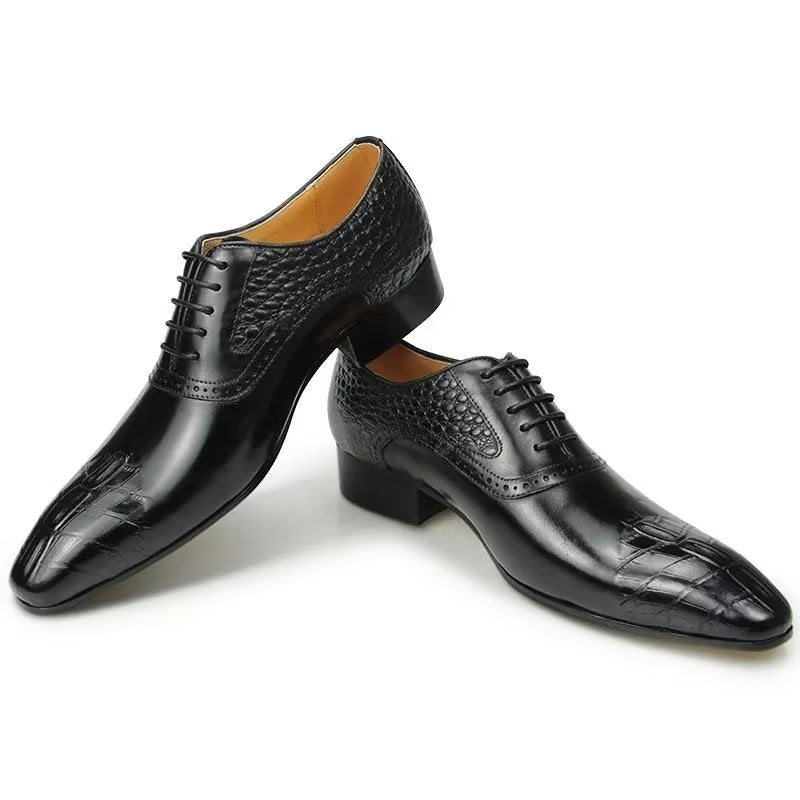 Pánské Společenské Boty Deluxe Leather Opulent Brogue Svatební Oxford - Černá