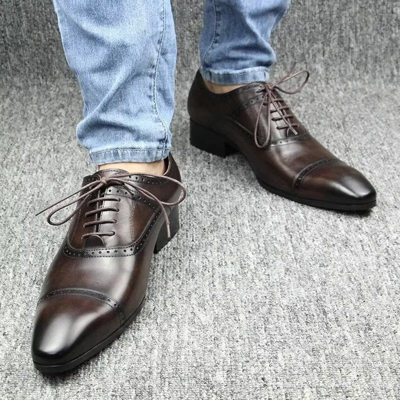 Pánské Společenské Boty Deluxe Oxford Lavishnuptial Brogues - Káva