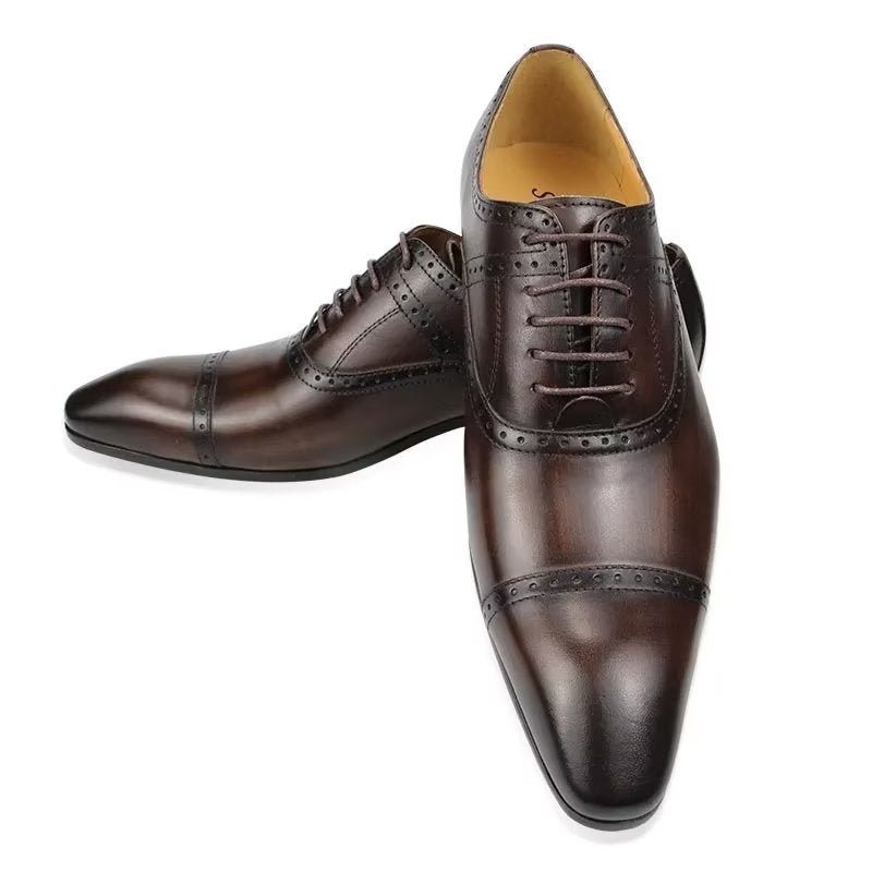 Pánské Společenské Boty Deluxe Oxford Lavishnuptial Brogues - Káva