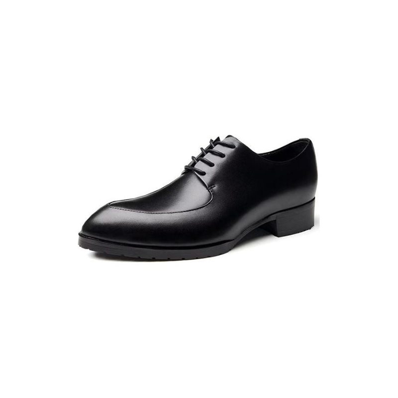 Pánské Společenské Boty Derby Embossed Elegance Pointed Toe - Černá