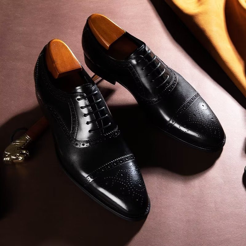 Pánské Společenské Boty Elegantní Brogues - Černá