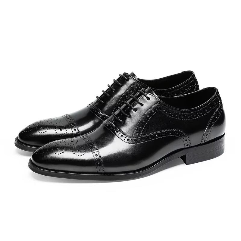 Pánské Společenské Boty Elegantní Brogues - Černá