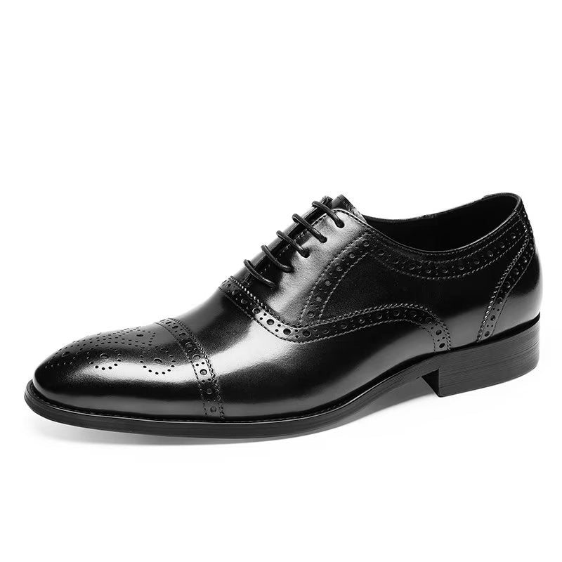 Pánské Společenské Boty Elegantní Brogues - Černá