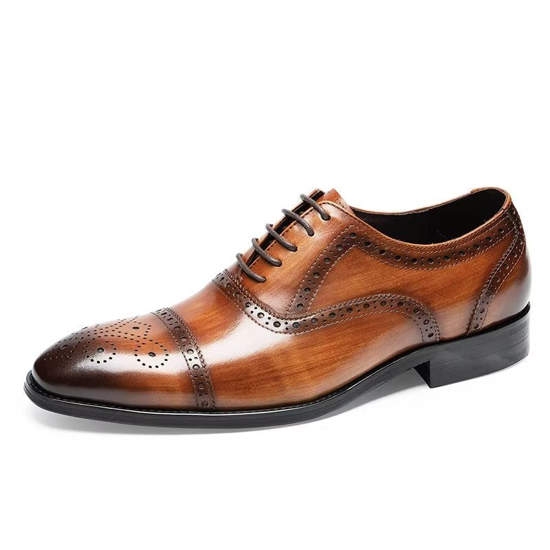 Pánské Společenské Boty Elegantní Brogues - Káva