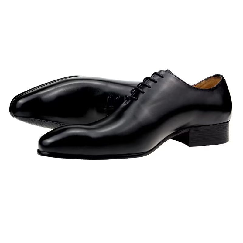 Pánské Společenské Boty Elegantní Kožené Brogue Nuptial Oxford - Černá