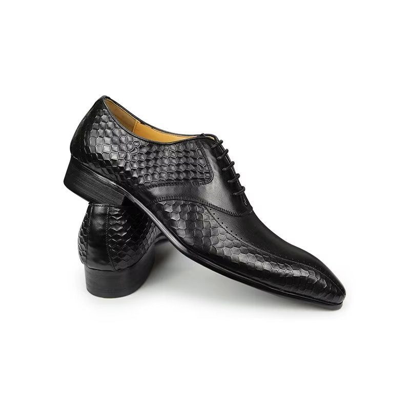 Pánské Společenské Boty Elegantní Kožené Svatební Brogue - Černá