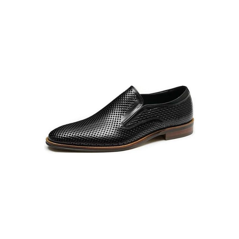 Pánské Společenské Boty Elegantní Kožené Svatební Slip-ony Ve Stylu Brogue