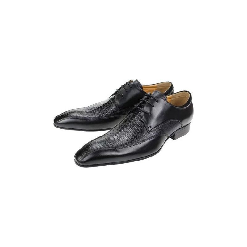 Pánské Společenské Boty Elegantní Krokodýlí Kůže Luxusní Brogue Oxford