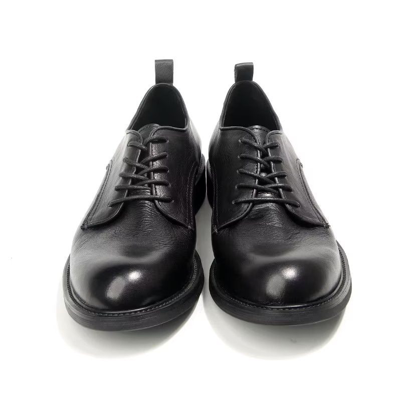 Pánské Společenské Boty Elegantní Retro Kožené Šaty Brogue Oxford - Černá