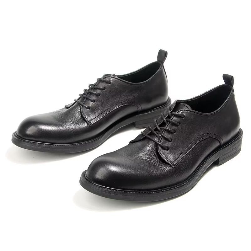 Pánské Společenské Boty Elegantní Retro Kožené Šaty Brogue Oxford - Černá