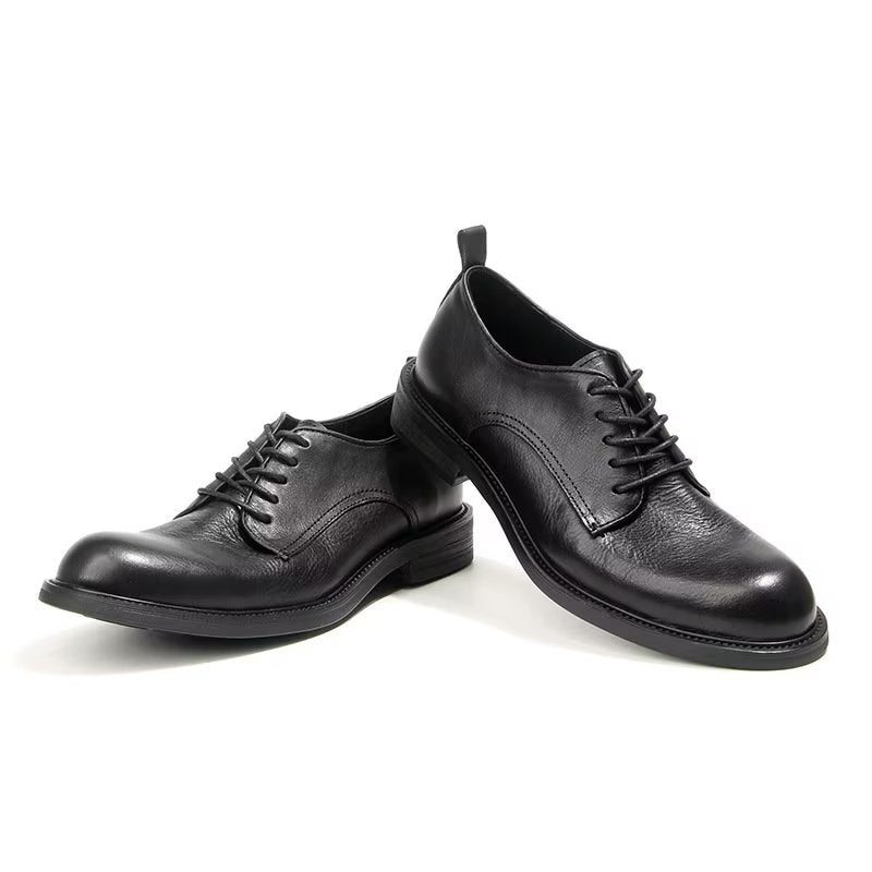 Pánské Společenské Boty Elegantní Retro Kožené Šaty Brogue Oxford - Černá