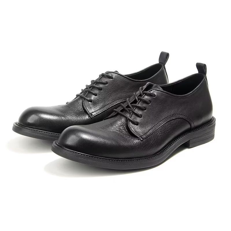 Pánské Společenské Boty Elegantní Retro Kožené Šaty Brogue Oxford - Černá