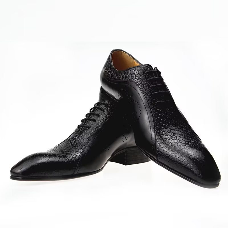 Pánské Společenské Boty Elegantní Svatební Brogues - Černá