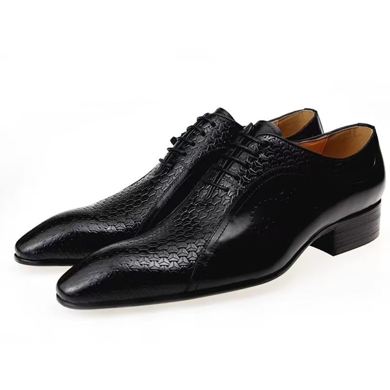 Pánské Společenské Boty Elegantní Svatební Brogues - Černá