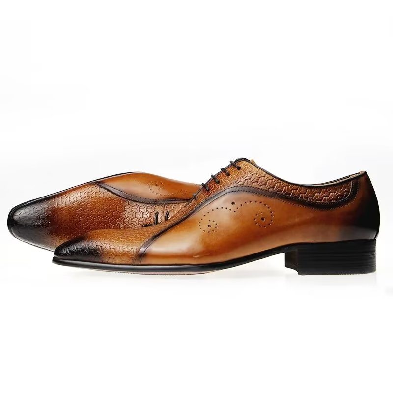 Pánské Společenské Boty Elegantní Svatební Brogues - Hnědá