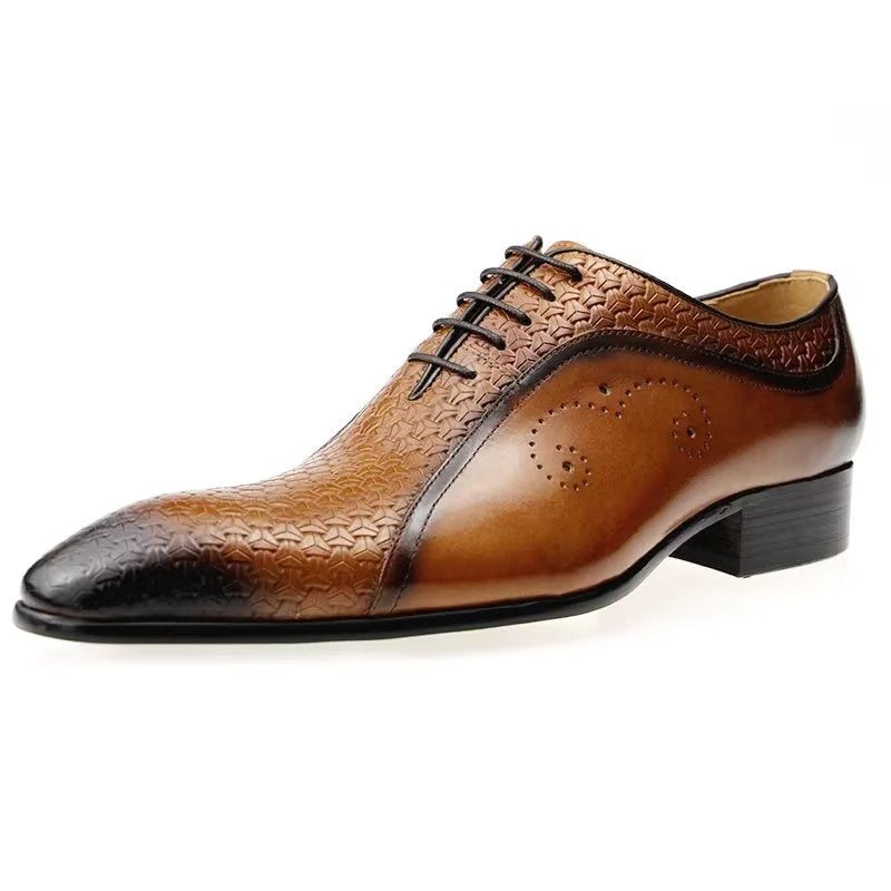 Pánské Společenské Boty Elegantní Svatební Brogues - Hnědá