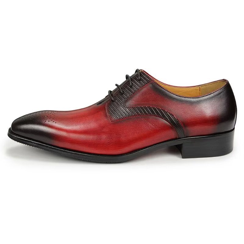 Pánské Společenské Boty Elegantní Svatební Brogues - Červená