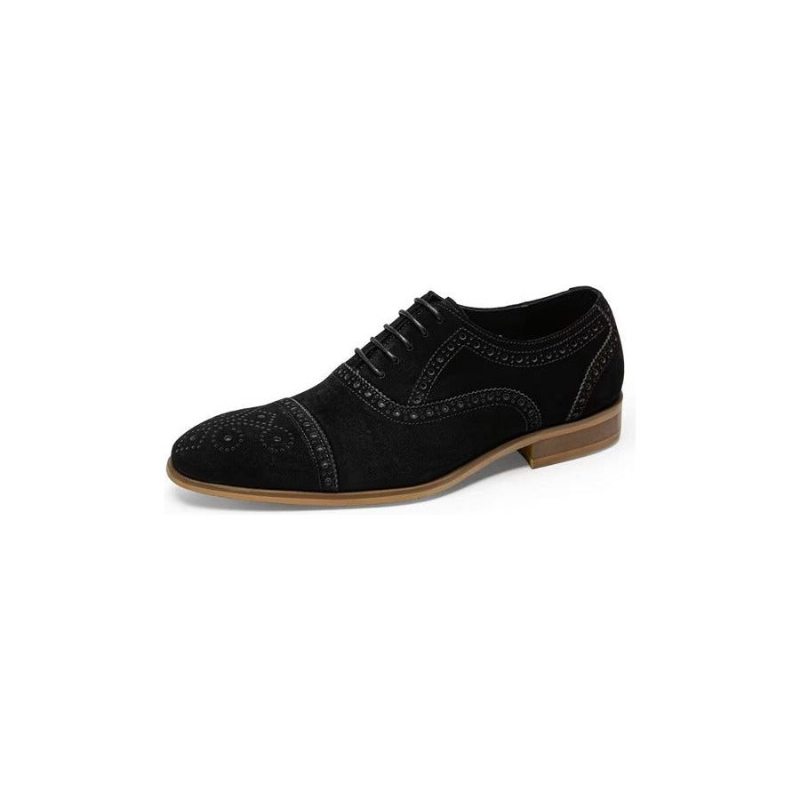 Pánské Společenské Boty Elegantní Šněrovací Šaty Brogues - Černá