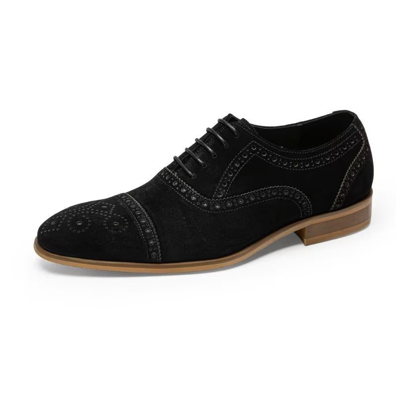 Pánské Společenské Boty Elegantní Šněrovací Šaty Brogues - Černá