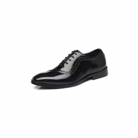 Pánské Společenské Boty Embossed Elegance Pointed Toe Stylové Oxford