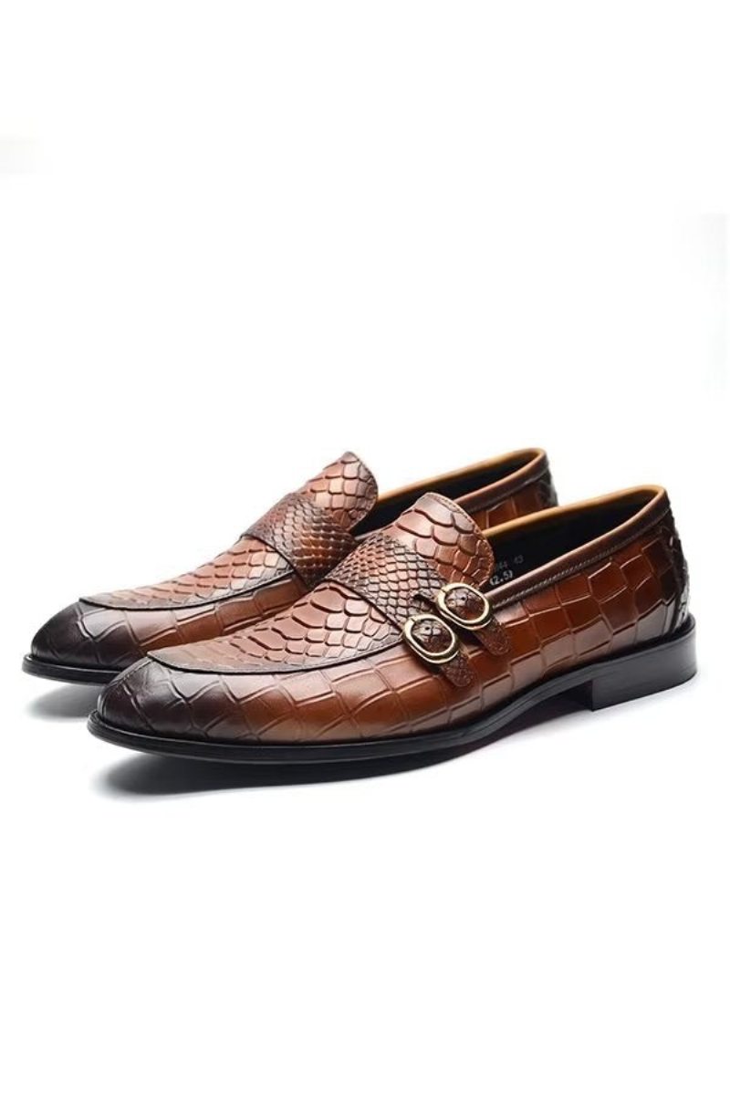 Pánské Společenské Boty Executive Slip-on Obchodní - Hnědá