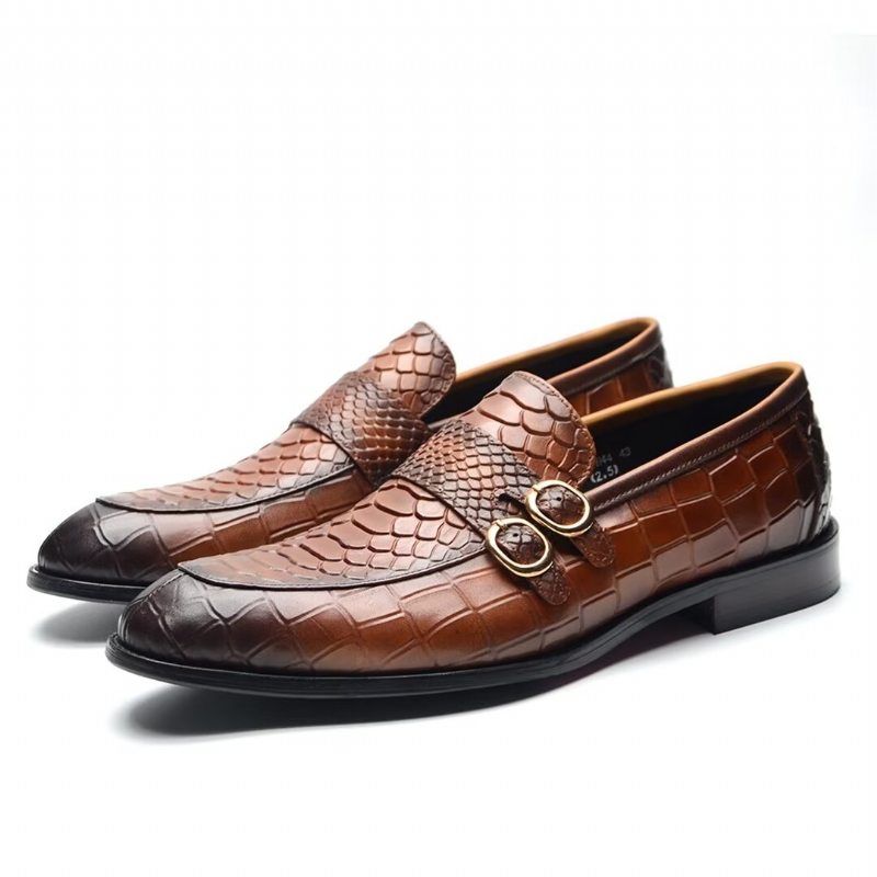 Pánské Společenské Boty Executive Slip-on Obchodní - Hnědá