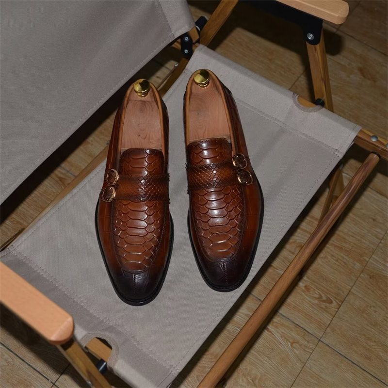 Pánské Společenské Boty Executive Slip-on Obchodní - Hnědá