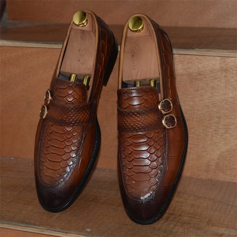 Pánské Společenské Boty Executive Slip-on Obchodní - Hnědá