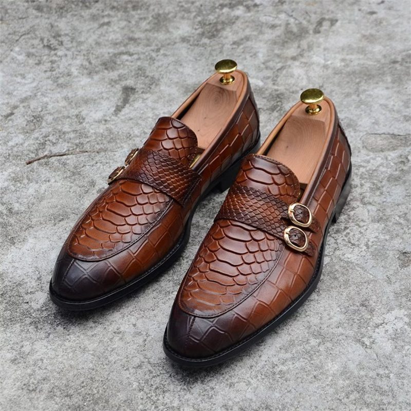 Pánské Společenské Boty Executive Slip-on Obchodní - Hnědá