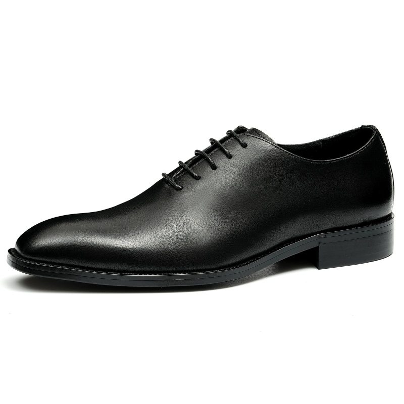 Pánské Společenské Boty Exotické Hnědé S Přezkou Wedding Brogue - Černá