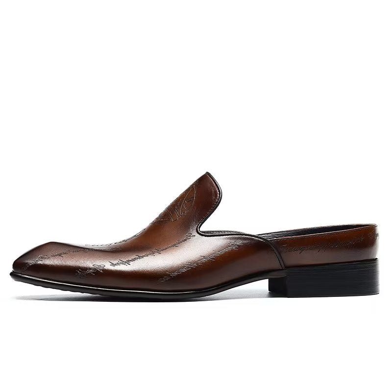 Pánské Společenské Boty Exotické Slip On - Káva