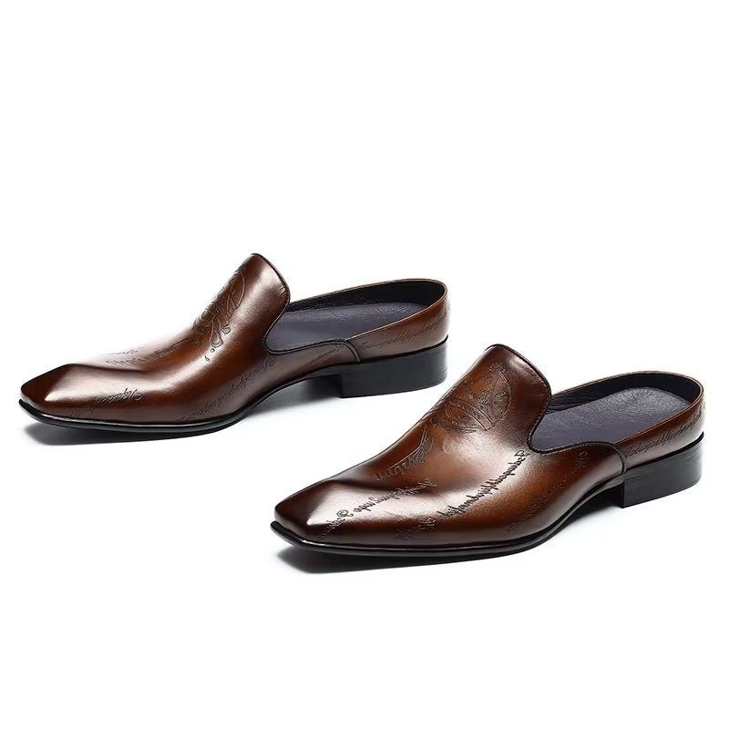 Pánské Společenské Boty Exotické Slip On - Káva