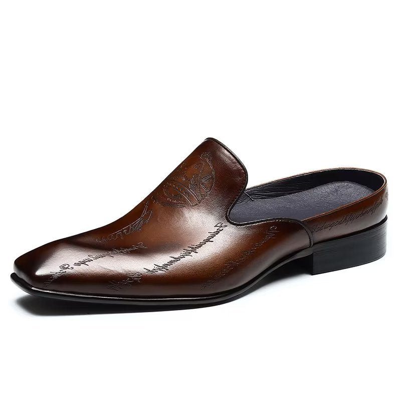 Pánské Společenské Boty Exotické Slip On - Káva