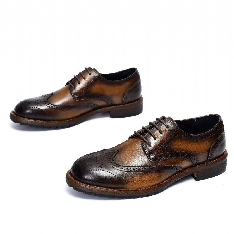 Pánské Společenské Boty Exquisite Brogues - Káva