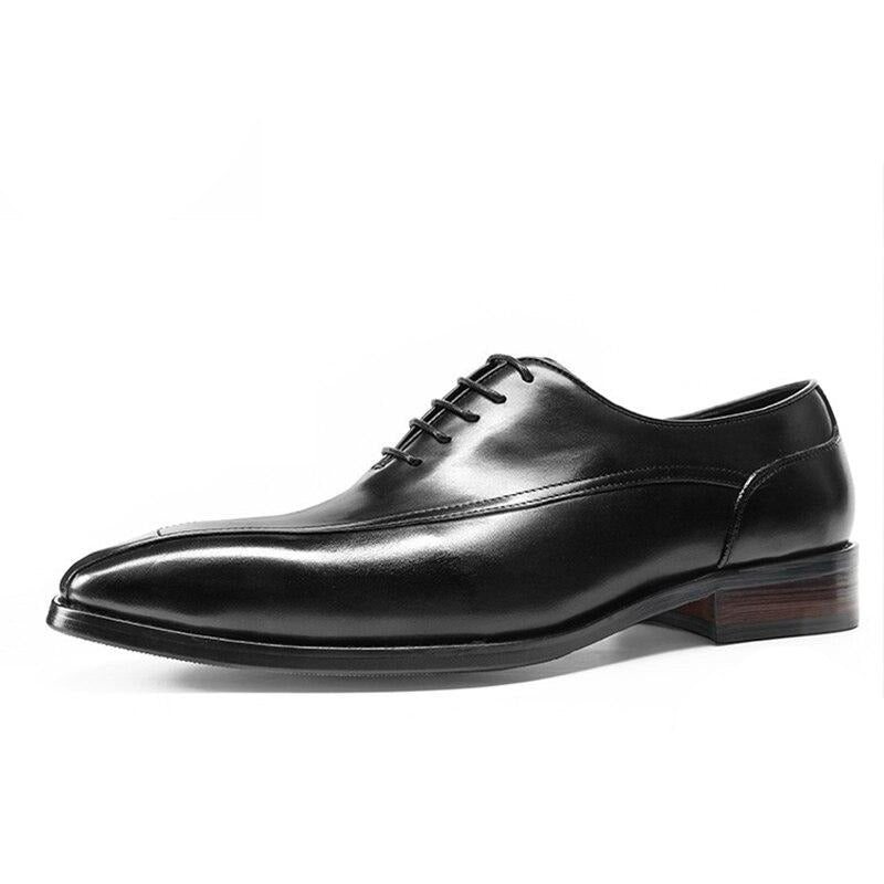 Pánské Společenské Boty Klasický Brogue Leather Šněrovací