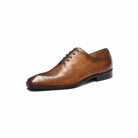 Pánské Společenské Boty Kožené Brogue Oxford