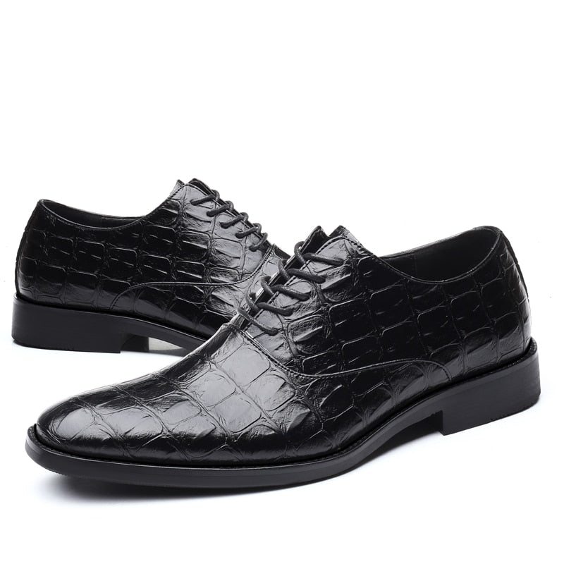 Pánské Společenské Boty Lesklé Klasický Pointed Oxfords - Černá