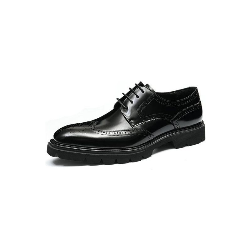 Pánské Společenské Boty Luxusní Brogue Oxford - Černá