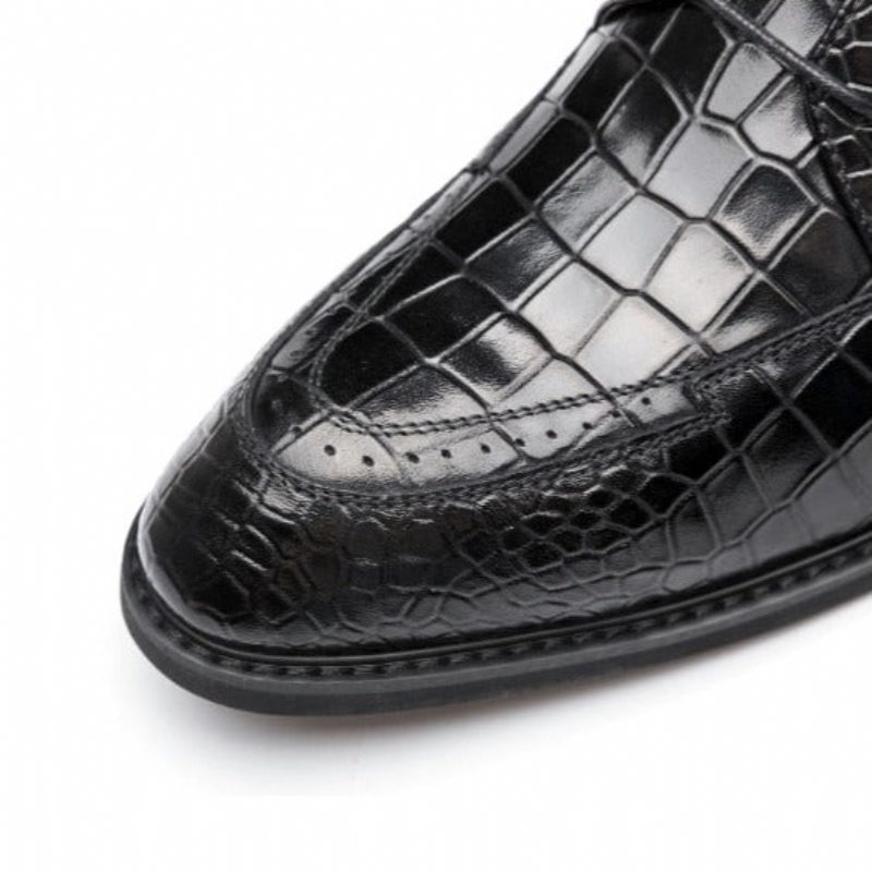 Pánské Společenské Boty Luxusní Crocgloss Classic Brogue - Černá