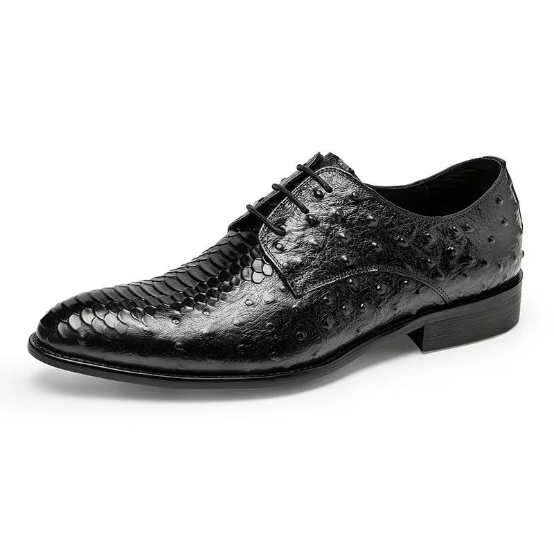 Pánské Společenské Boty Luxusní Croctex Derbies - Černá