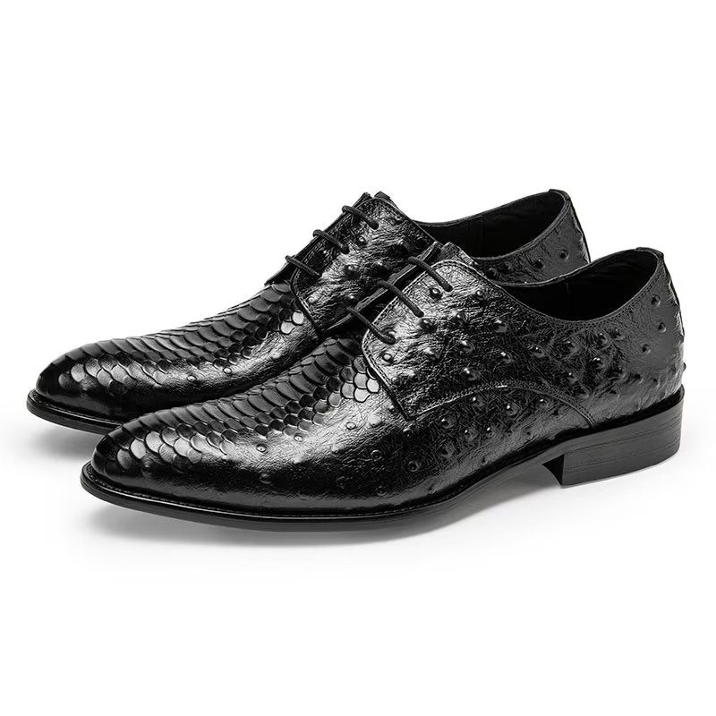 Pánské Společenské Boty Luxusní Croctex Derbies - Černá