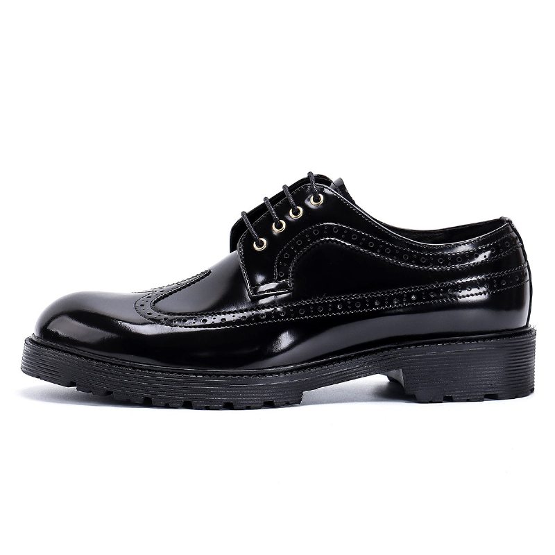 Pánské Společenské Boty Luxusní Oxford Brogue - Černá